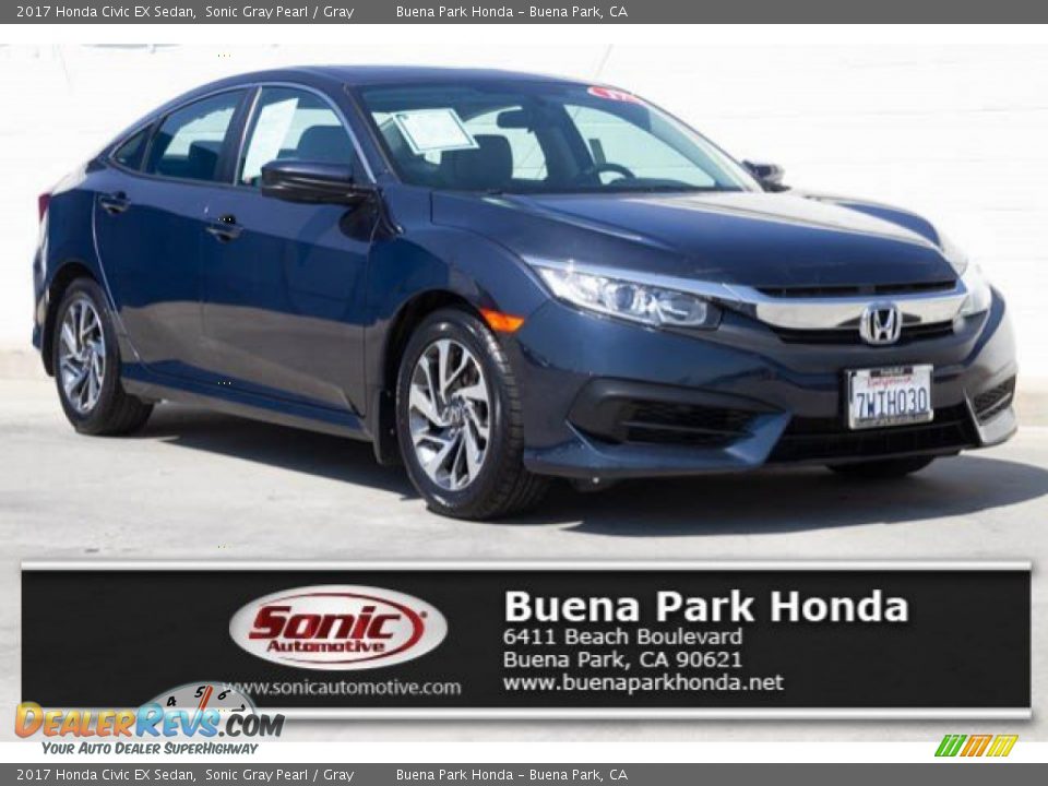 2017 Honda Civic EX Sedan Sonic Gray Pearl / Gray Photo #1