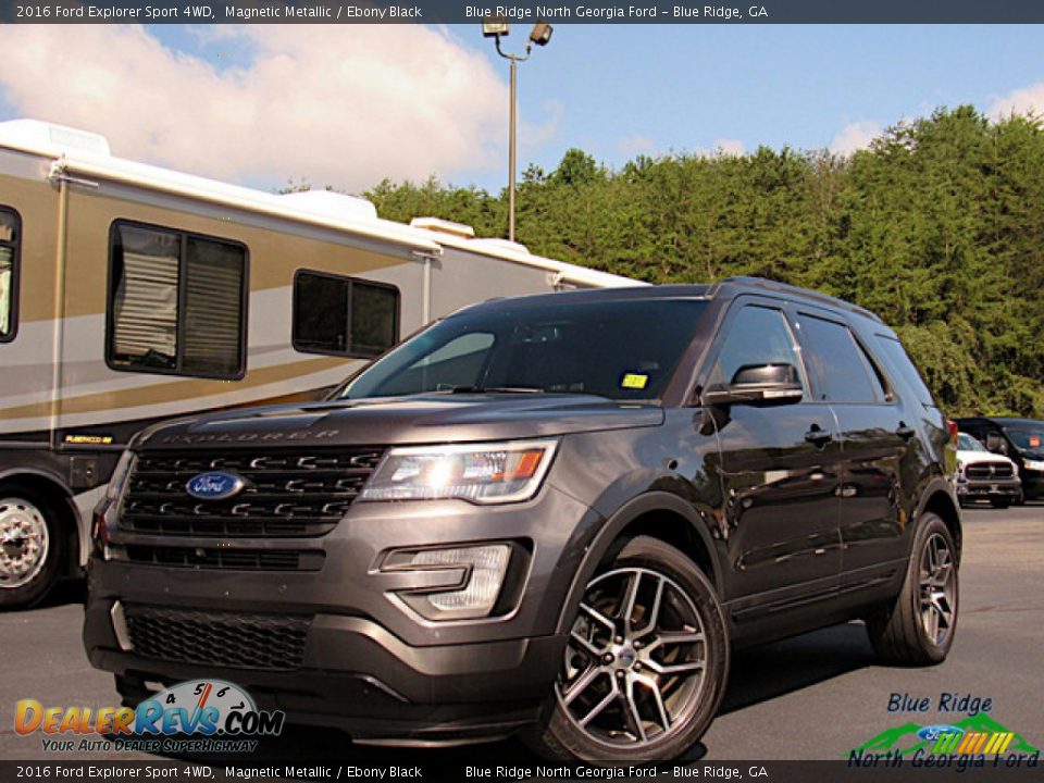 2016 Ford Explorer Sport 4WD Magnetic Metallic / Ebony Black Photo #1