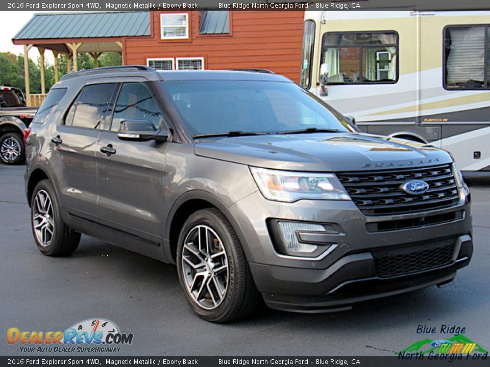 2016 Ford Explorer Sport 4WD Magnetic Metallic / Ebony Black Photo #7
