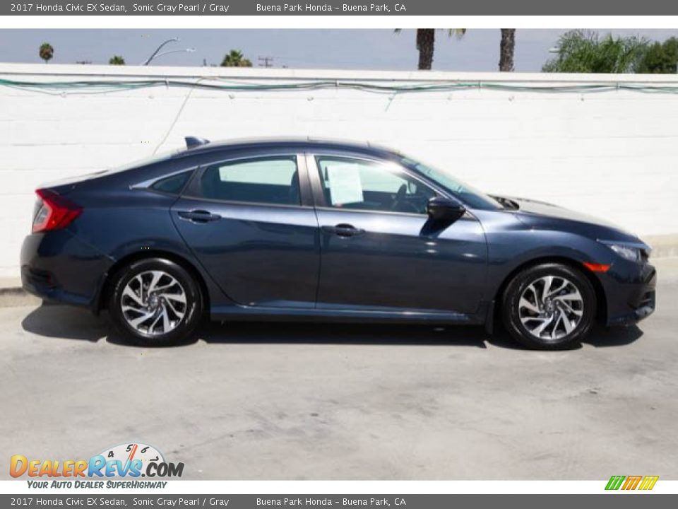 2017 Honda Civic EX Sedan Sonic Gray Pearl / Gray Photo #14