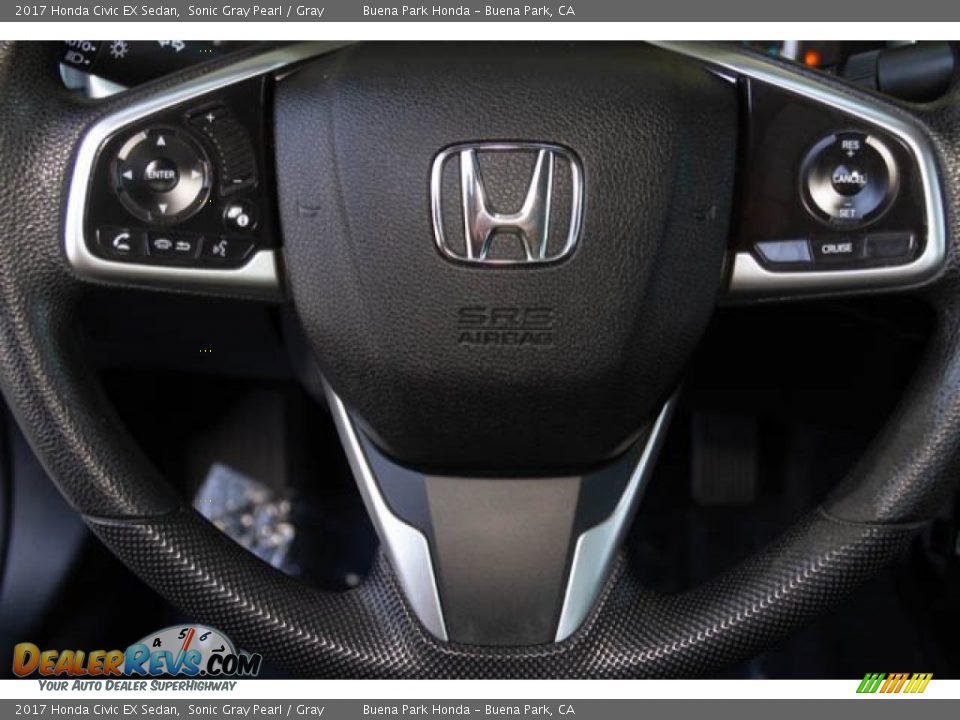 2017 Honda Civic EX Sedan Sonic Gray Pearl / Gray Photo #15