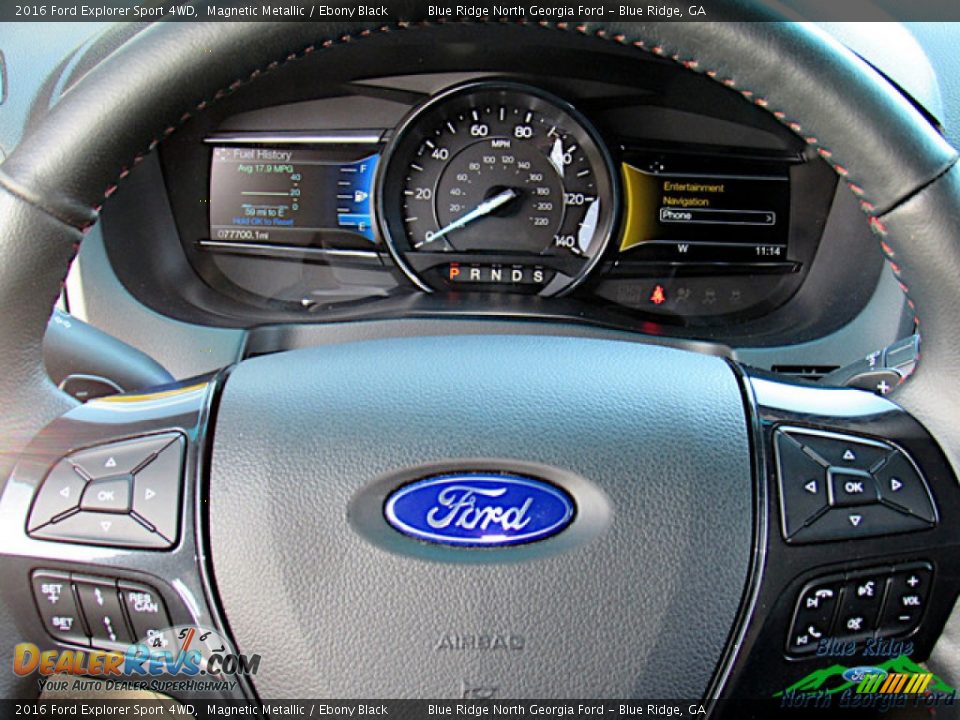 2016 Ford Explorer Sport 4WD Magnetic Metallic / Ebony Black Photo #19