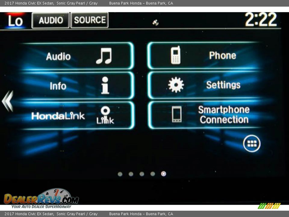 2017 Honda Civic EX Sedan Sonic Gray Pearl / Gray Photo #28