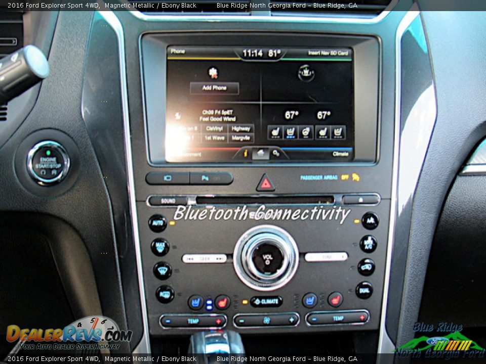 2016 Ford Explorer Sport 4WD Magnetic Metallic / Ebony Black Photo #20