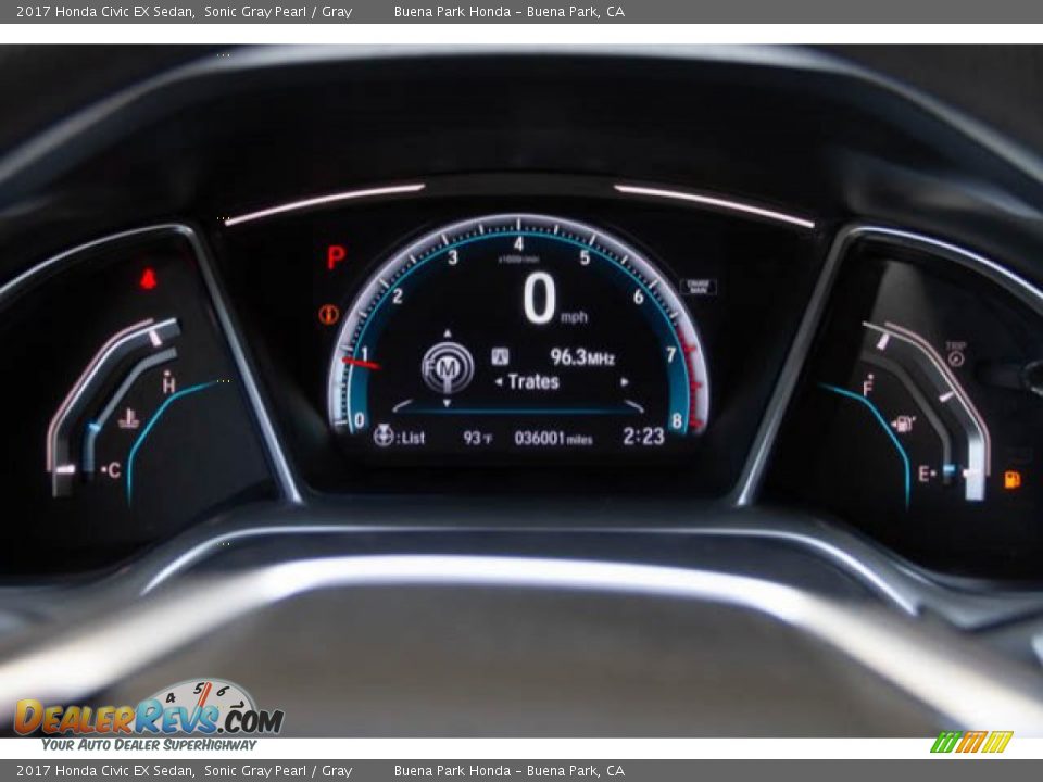 2017 Honda Civic EX Sedan Sonic Gray Pearl / Gray Photo #31