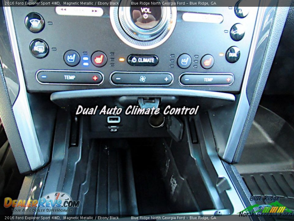 2016 Ford Explorer Sport 4WD Magnetic Metallic / Ebony Black Photo #25