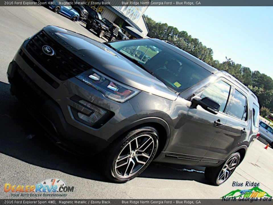 2016 Ford Explorer Sport 4WD Magnetic Metallic / Ebony Black Photo #34