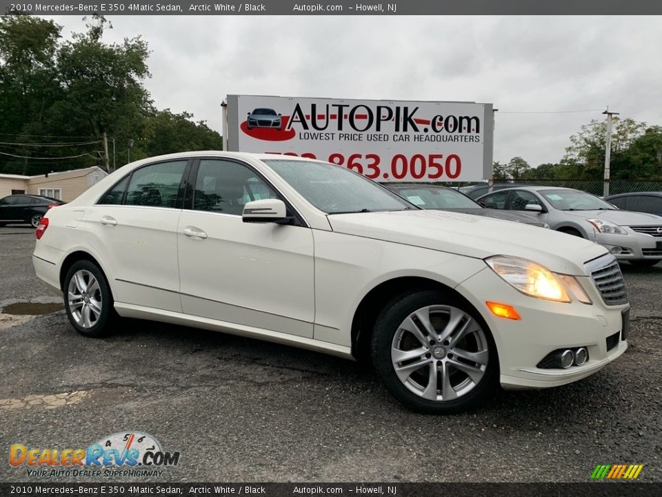 2010 Mercedes-Benz E 350 4Matic Sedan Arctic White / Black Photo #1