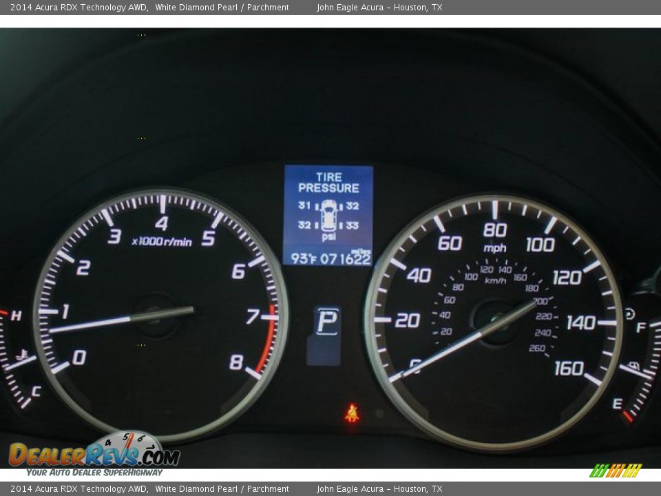 2014 Acura RDX Technology AWD White Diamond Pearl / Parchment Photo #35