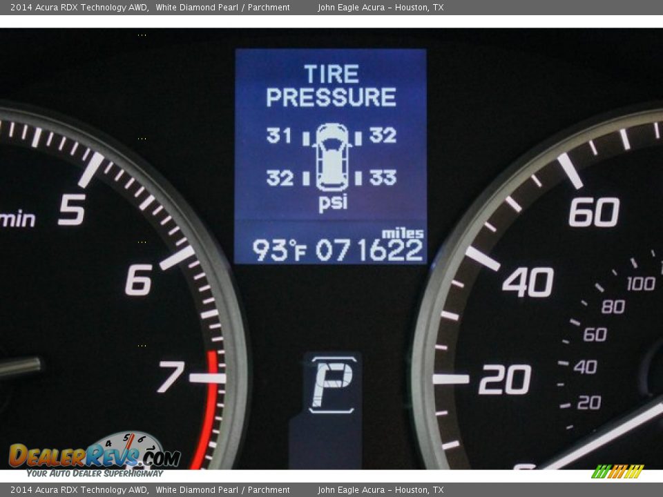 2014 Acura RDX Technology AWD White Diamond Pearl / Parchment Photo #36