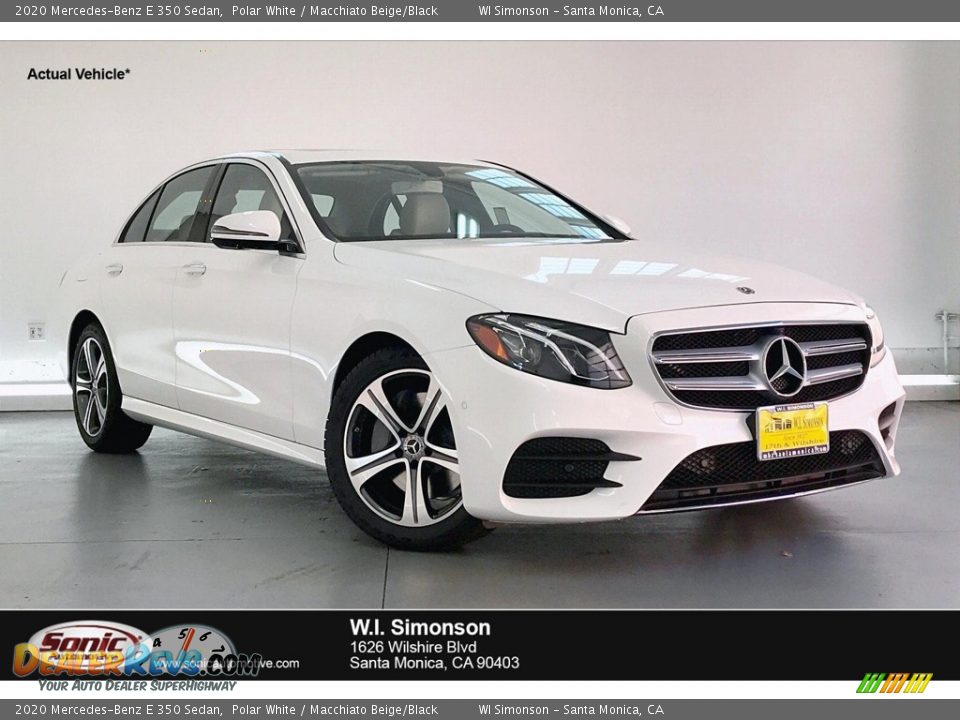 2020 Mercedes-Benz E 350 Sedan Polar White / Macchiato Beige/Black Photo #1