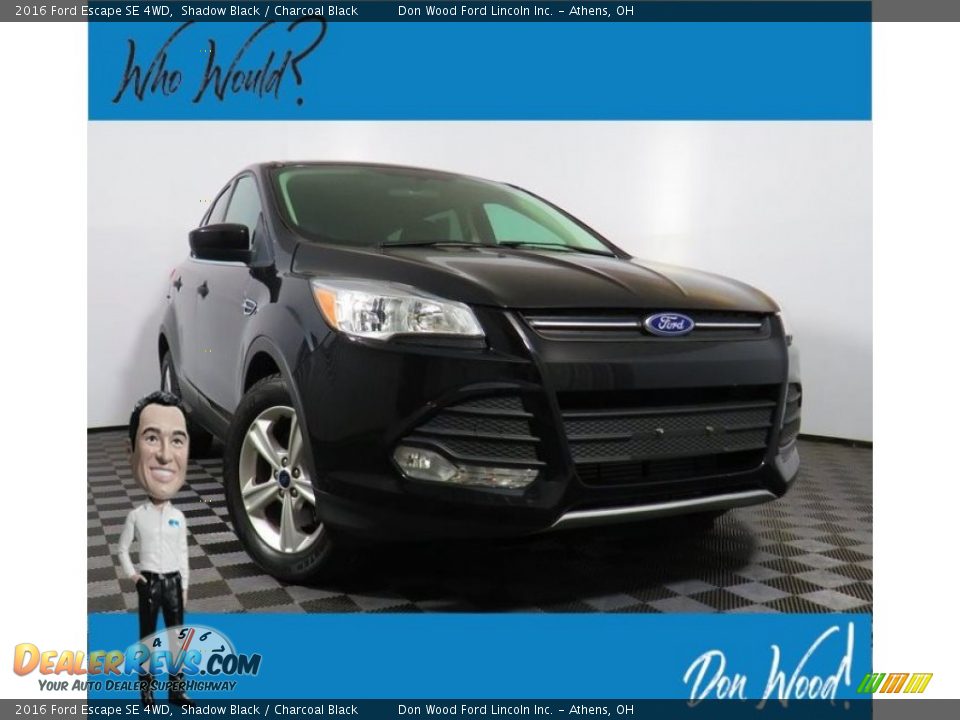 2016 Ford Escape SE 4WD Shadow Black / Charcoal Black Photo #1