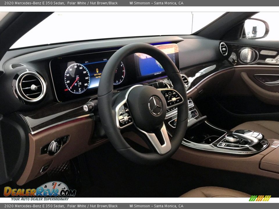 2020 Mercedes-Benz E 350 Sedan Polar White / Nut Brown/Black Photo #4