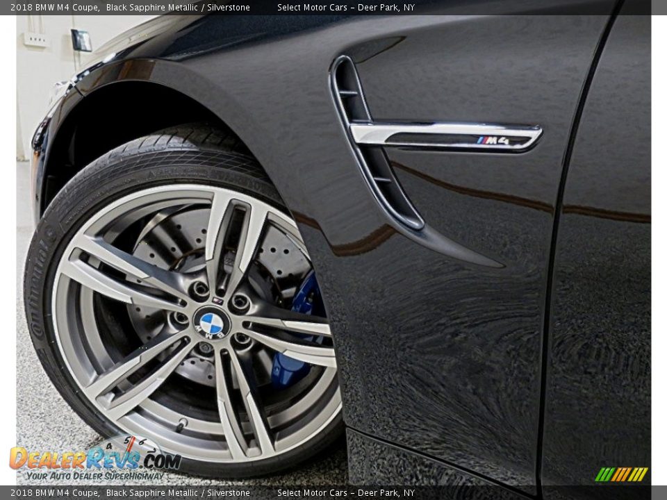 2018 BMW M4 Coupe Black Sapphire Metallic / Silverstone Photo #11