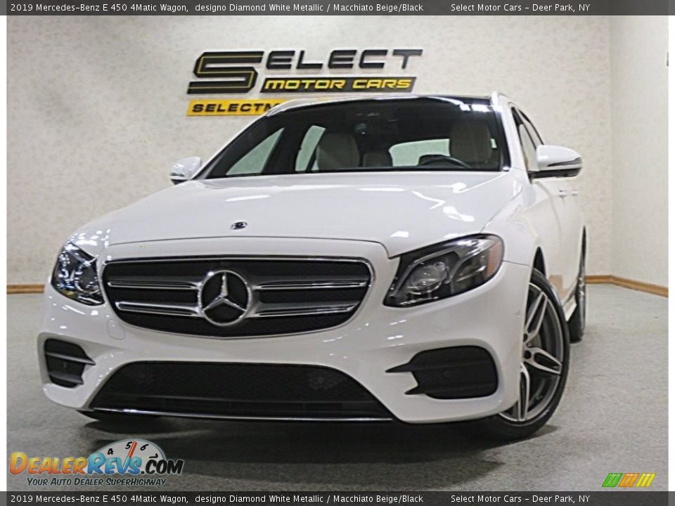 2019 Mercedes-Benz E 450 4Matic Wagon designo Diamond White Metallic / Macchiato Beige/Black Photo #1