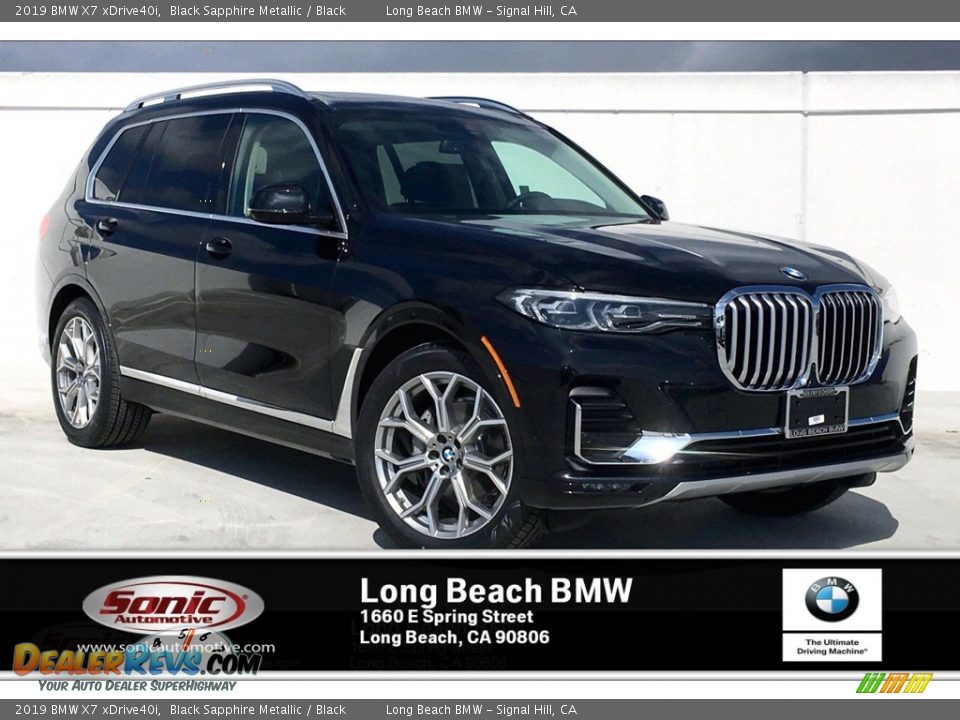 2019 BMW X7 xDrive40i Black Sapphire Metallic / Black Photo #1