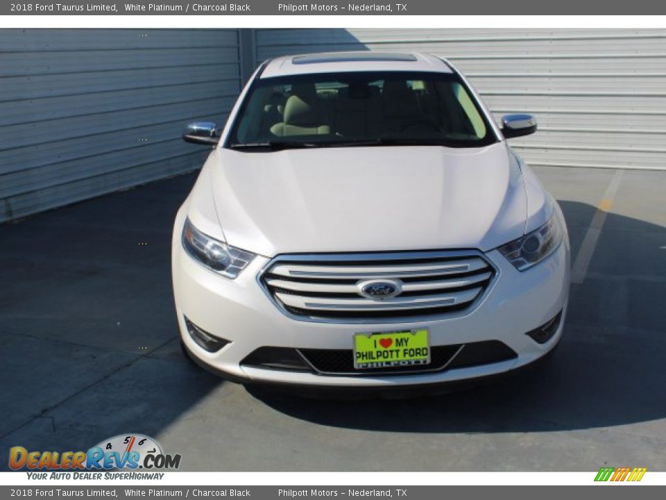 2018 Ford Taurus Limited White Platinum / Charcoal Black Photo #3