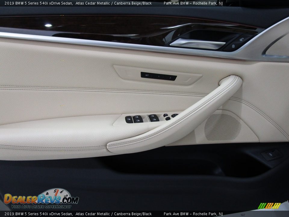 2019 BMW 5 Series 540i xDrive Sedan Atlas Cedar Metallic / Canberra Beige/Black Photo #7