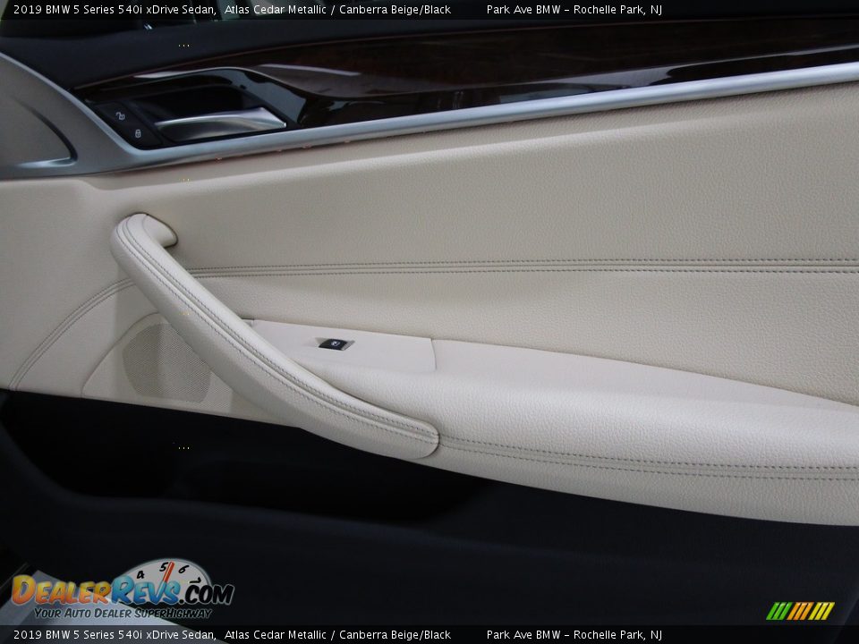 2019 BMW 5 Series 540i xDrive Sedan Atlas Cedar Metallic / Canberra Beige/Black Photo #13