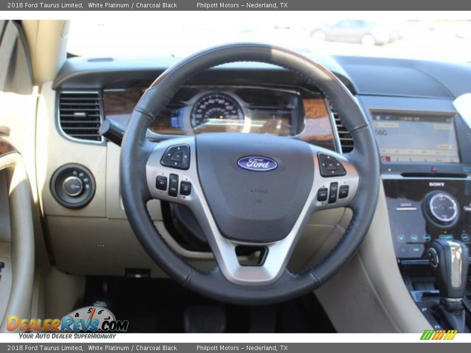 2018 Ford Taurus Limited White Platinum / Charcoal Black Photo #26