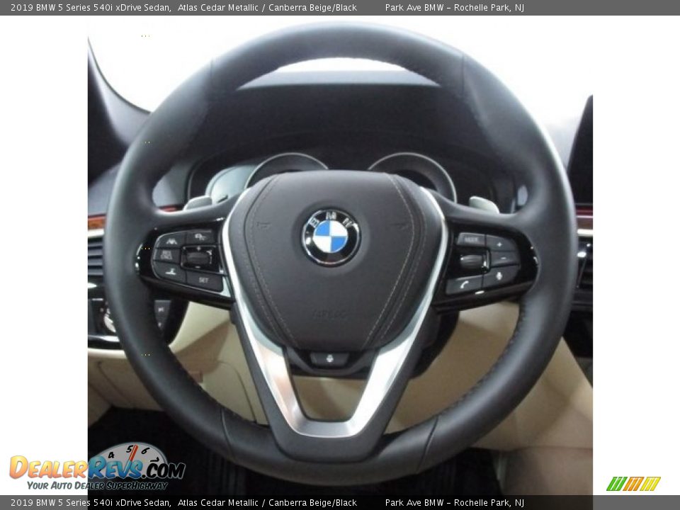 2019 BMW 5 Series 540i xDrive Sedan Atlas Cedar Metallic / Canberra Beige/Black Photo #23