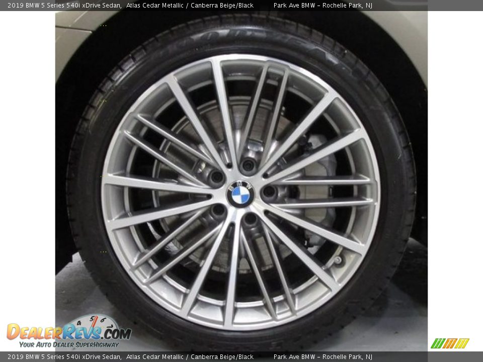 2019 BMW 5 Series 540i xDrive Sedan Atlas Cedar Metallic / Canberra Beige/Black Photo #29
