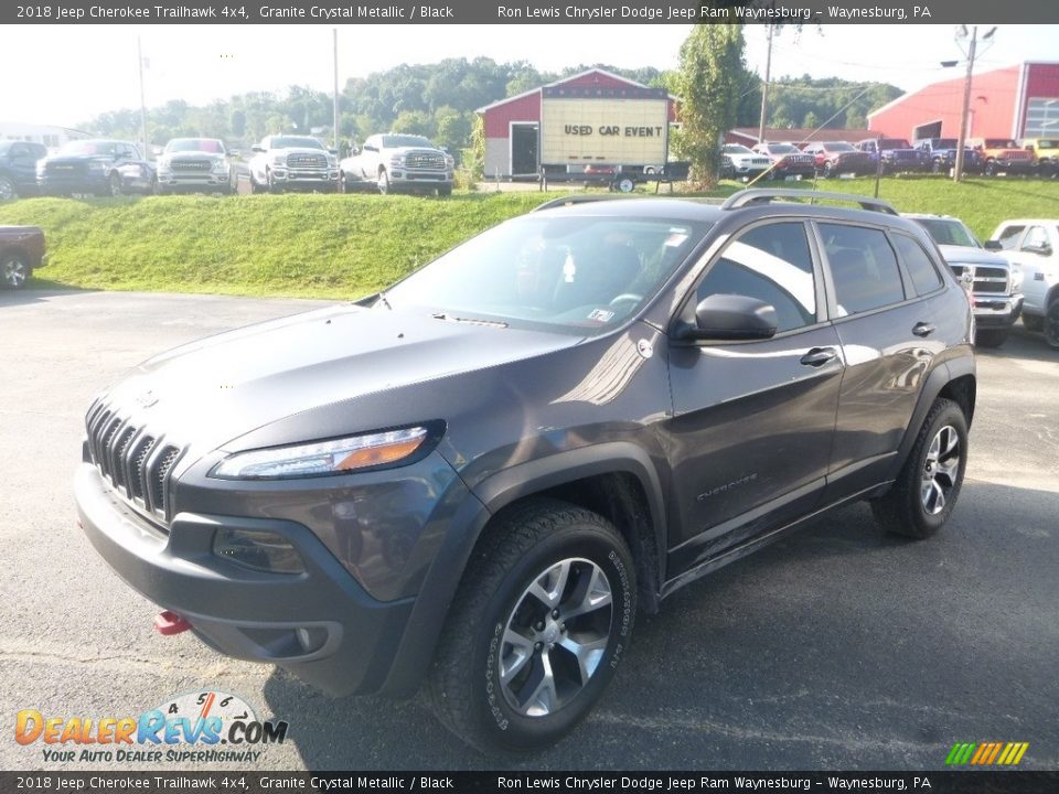 2018 Jeep Cherokee Trailhawk 4x4 Granite Crystal Metallic / Black Photo #1