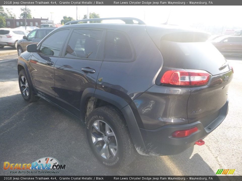 2018 Jeep Cherokee Trailhawk 4x4 Granite Crystal Metallic / Black Photo #2