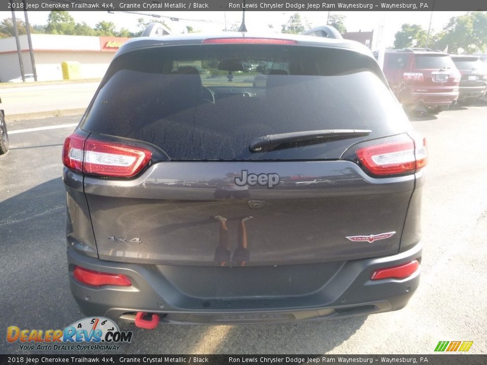 2018 Jeep Cherokee Trailhawk 4x4 Granite Crystal Metallic / Black Photo #3