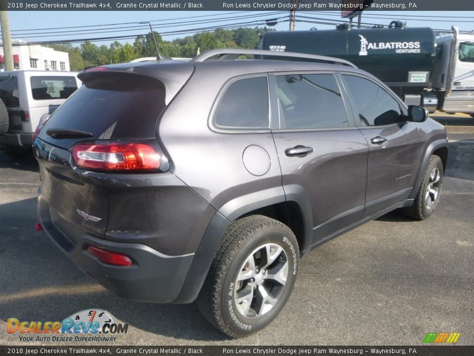 2018 Jeep Cherokee Trailhawk 4x4 Granite Crystal Metallic / Black Photo #4