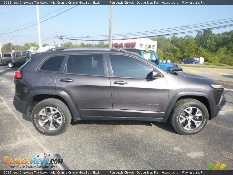 2018 Jeep Cherokee Trailhawk 4x4 Granite Crystal Metallic / Black Photo #5