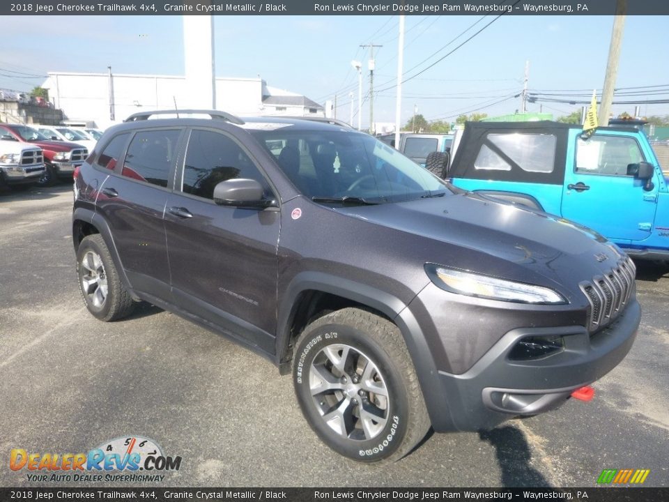 2018 Jeep Cherokee Trailhawk 4x4 Granite Crystal Metallic / Black Photo #6