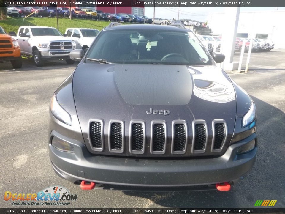 2018 Jeep Cherokee Trailhawk 4x4 Granite Crystal Metallic / Black Photo #7