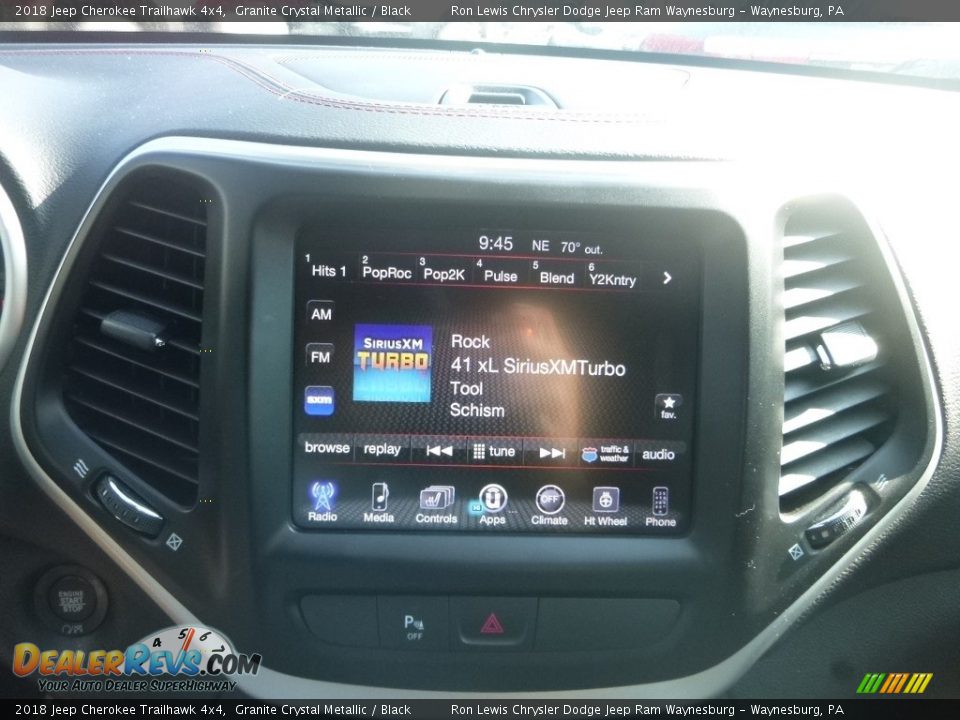 2018 Jeep Cherokee Trailhawk 4x4 Granite Crystal Metallic / Black Photo #15