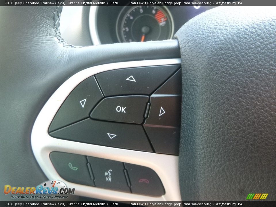 2018 Jeep Cherokee Trailhawk 4x4 Granite Crystal Metallic / Black Photo #19