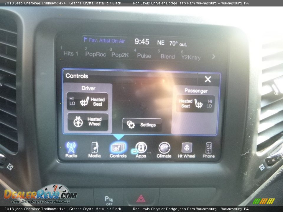 2018 Jeep Cherokee Trailhawk 4x4 Granite Crystal Metallic / Black Photo #20