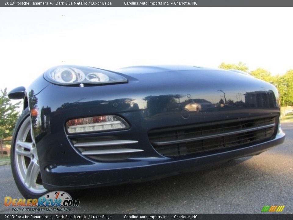 2013 Porsche Panamera 4 Dark Blue Metallic / Luxor Beige Photo #1