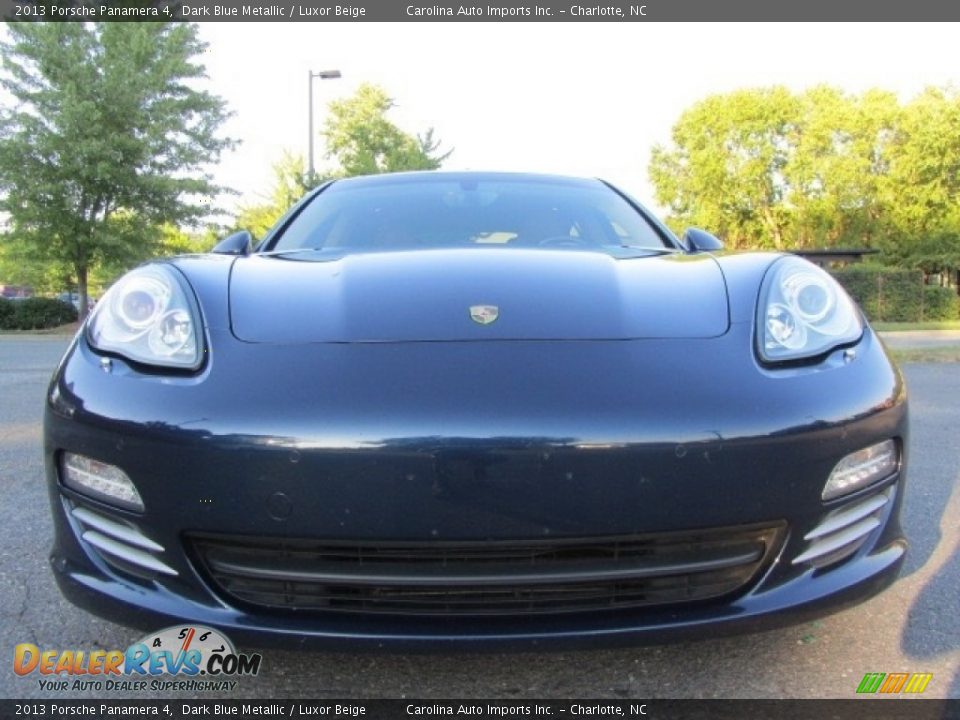 2013 Porsche Panamera 4 Dark Blue Metallic / Luxor Beige Photo #4