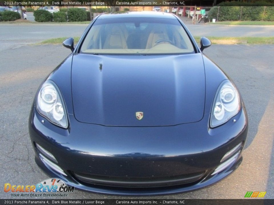 2013 Porsche Panamera 4 Dark Blue Metallic / Luxor Beige Photo #5
