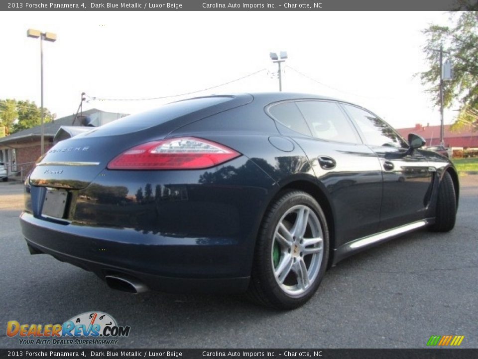 2013 Porsche Panamera 4 Dark Blue Metallic / Luxor Beige Photo #10