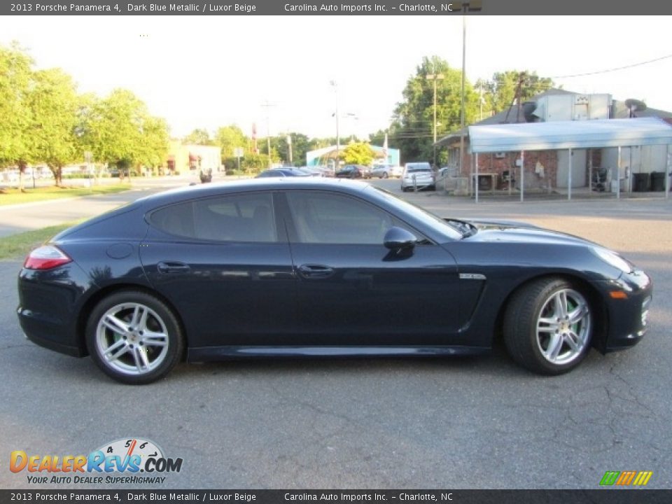 2013 Porsche Panamera 4 Dark Blue Metallic / Luxor Beige Photo #11