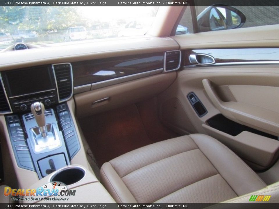 2013 Porsche Panamera 4 Dark Blue Metallic / Luxor Beige Photo #14