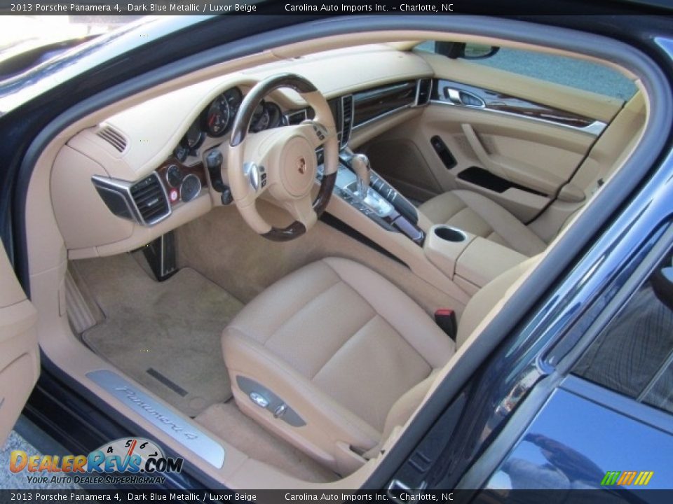 2013 Porsche Panamera 4 Dark Blue Metallic / Luxor Beige Photo #17