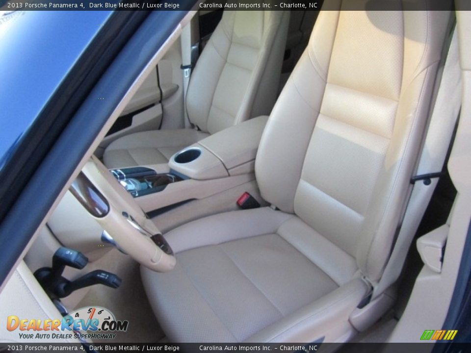 2013 Porsche Panamera 4 Dark Blue Metallic / Luxor Beige Photo #18