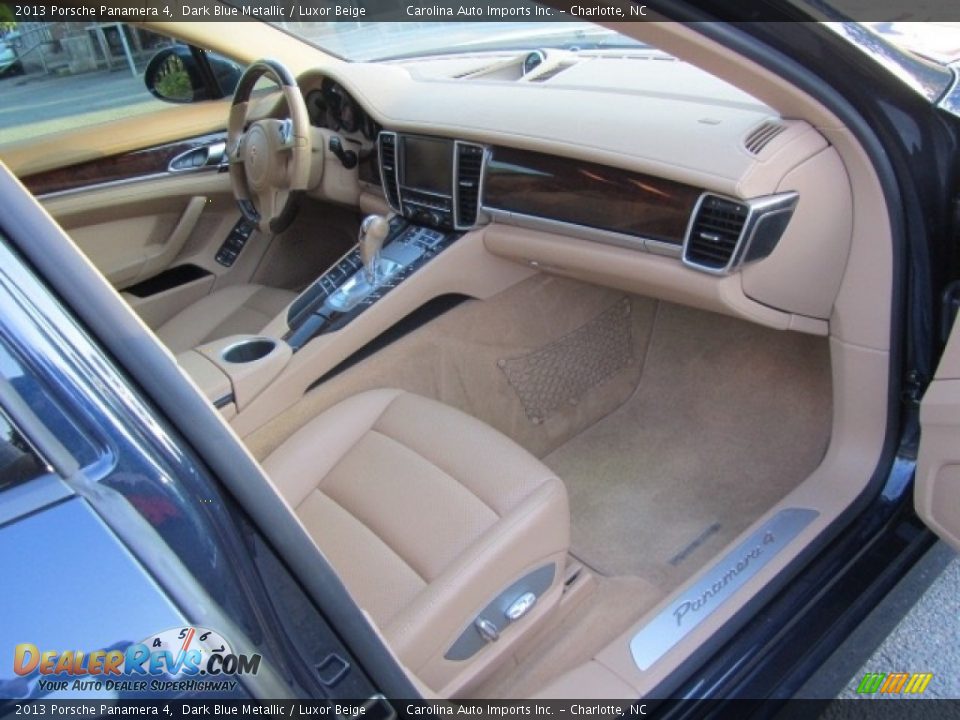 2013 Porsche Panamera 4 Dark Blue Metallic / Luxor Beige Photo #20