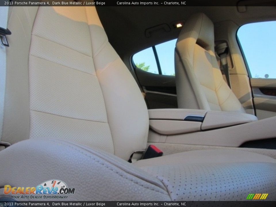 2013 Porsche Panamera 4 Dark Blue Metallic / Luxor Beige Photo #21