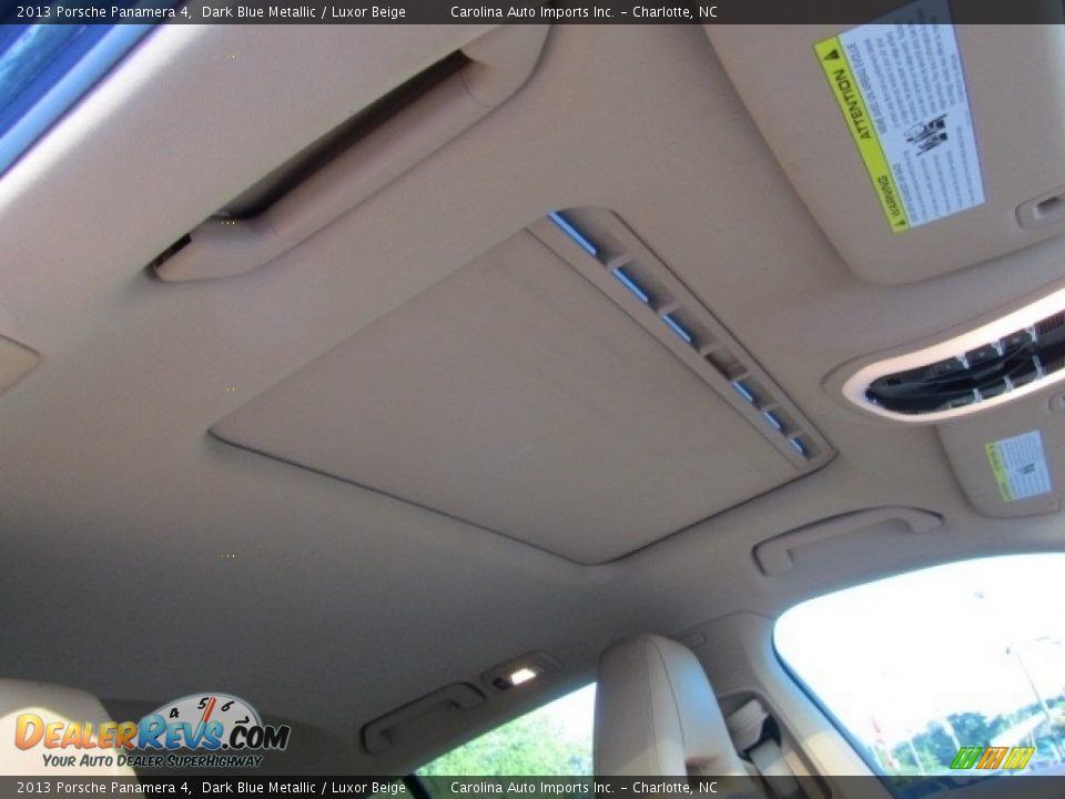 2013 Porsche Panamera 4 Dark Blue Metallic / Luxor Beige Photo #22