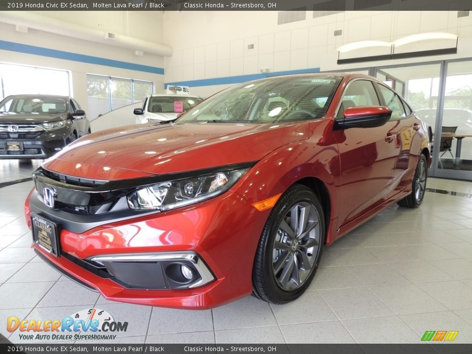 2019 Honda Civic EX Sedan Molten Lava Pearl / Black Photo #1
