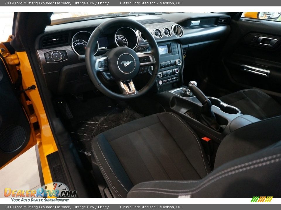 2019 Ford Mustang EcoBoost Fastback Orange Fury / Ebony Photo #5