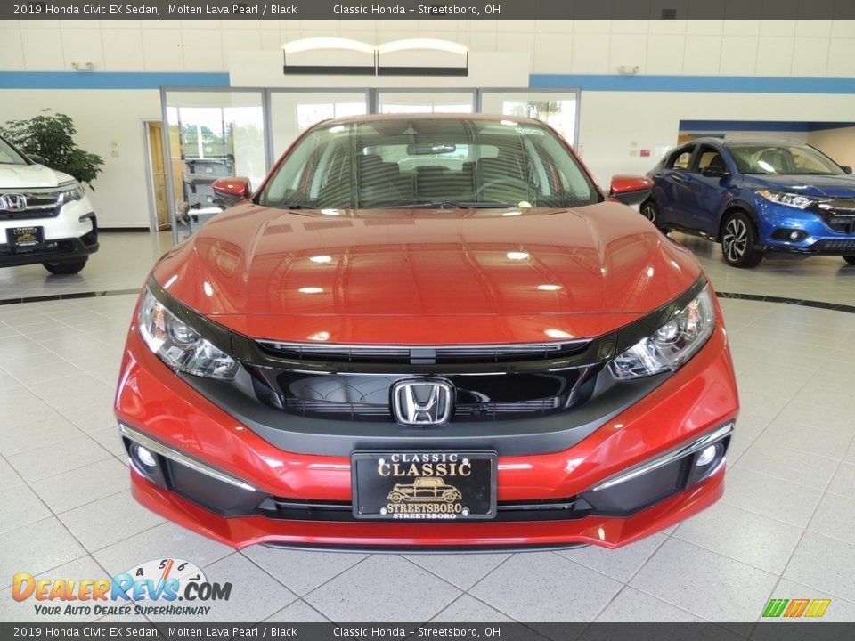2019 Honda Civic EX Sedan Molten Lava Pearl / Black Photo #2
